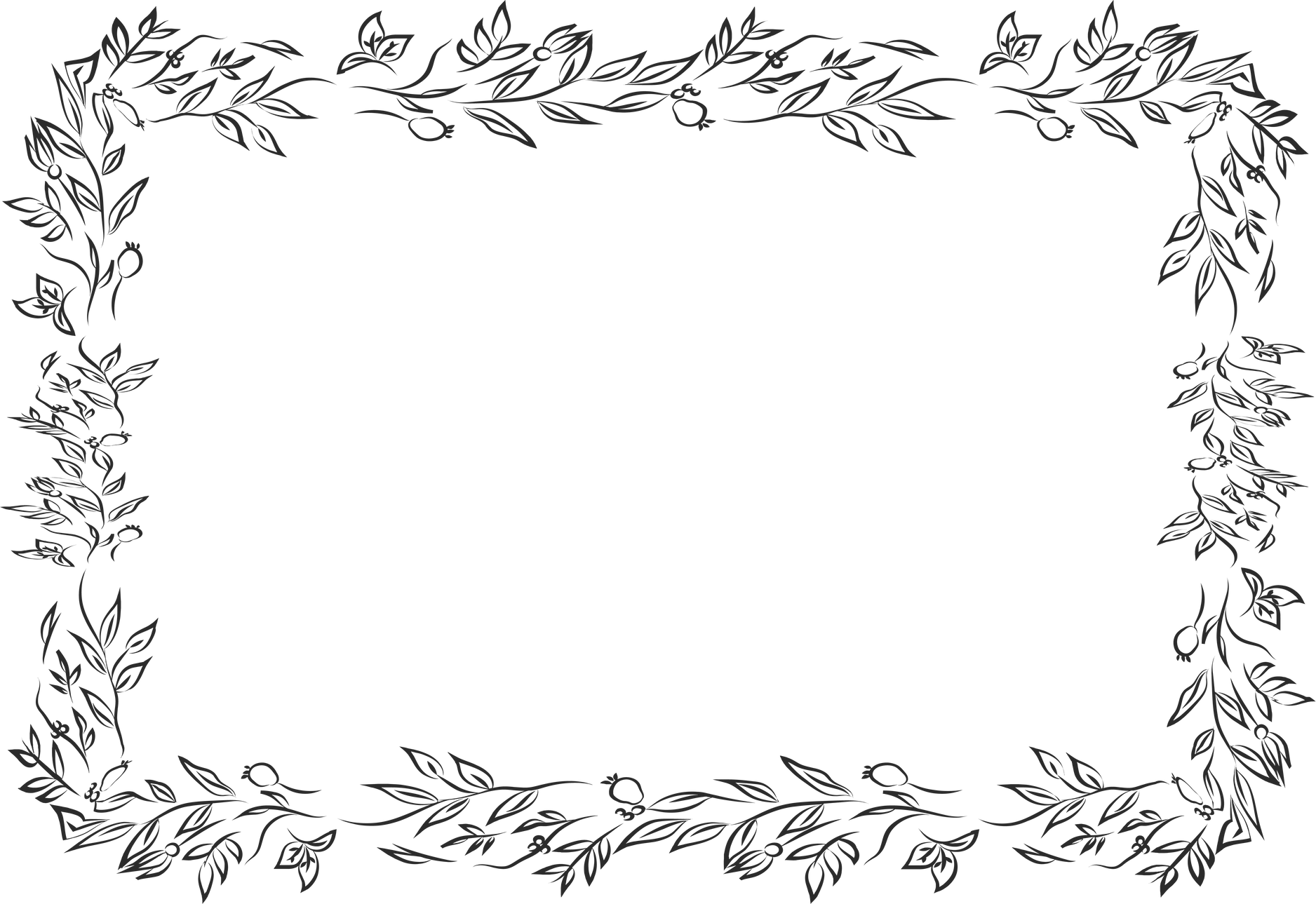 Vintage floral rectangle